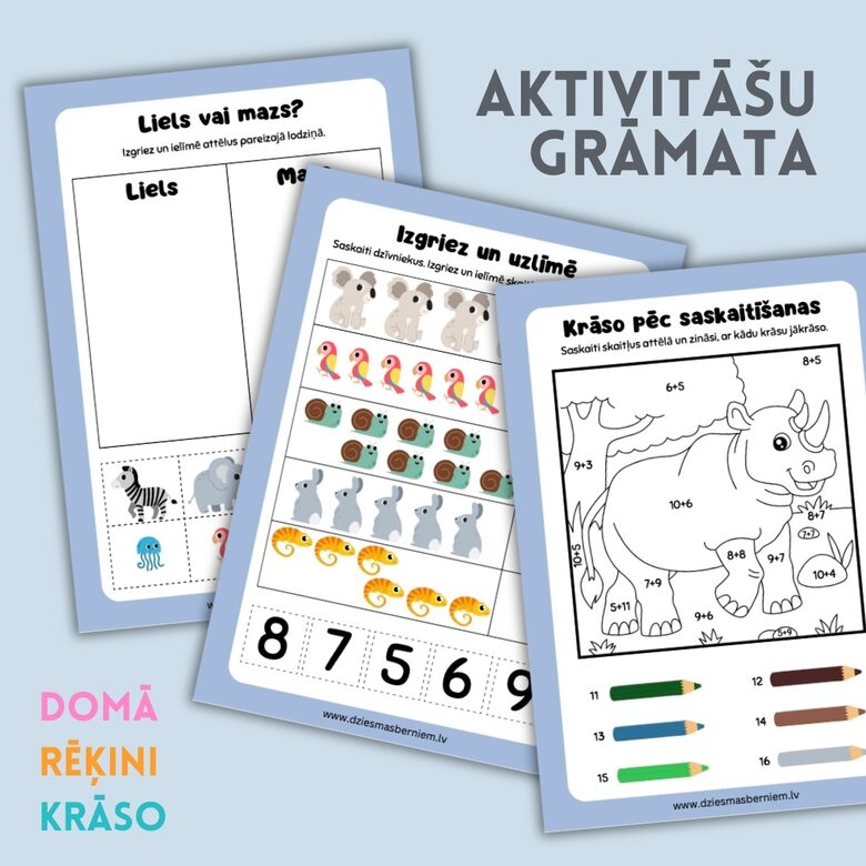 Aktivitāšu grāmata ar dzīvniekiem